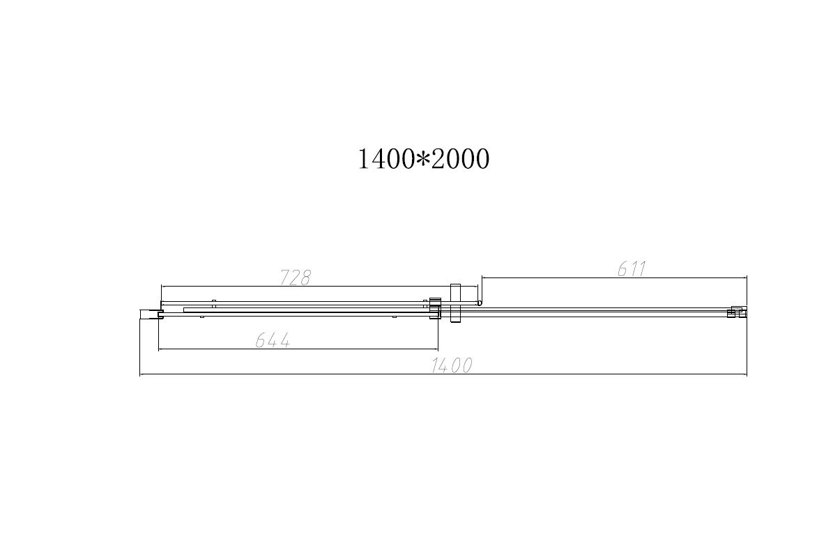 Душевая дверь Vincea Dice VDS-4D140CLGM 140x200 вороненая сталь, прозрачная