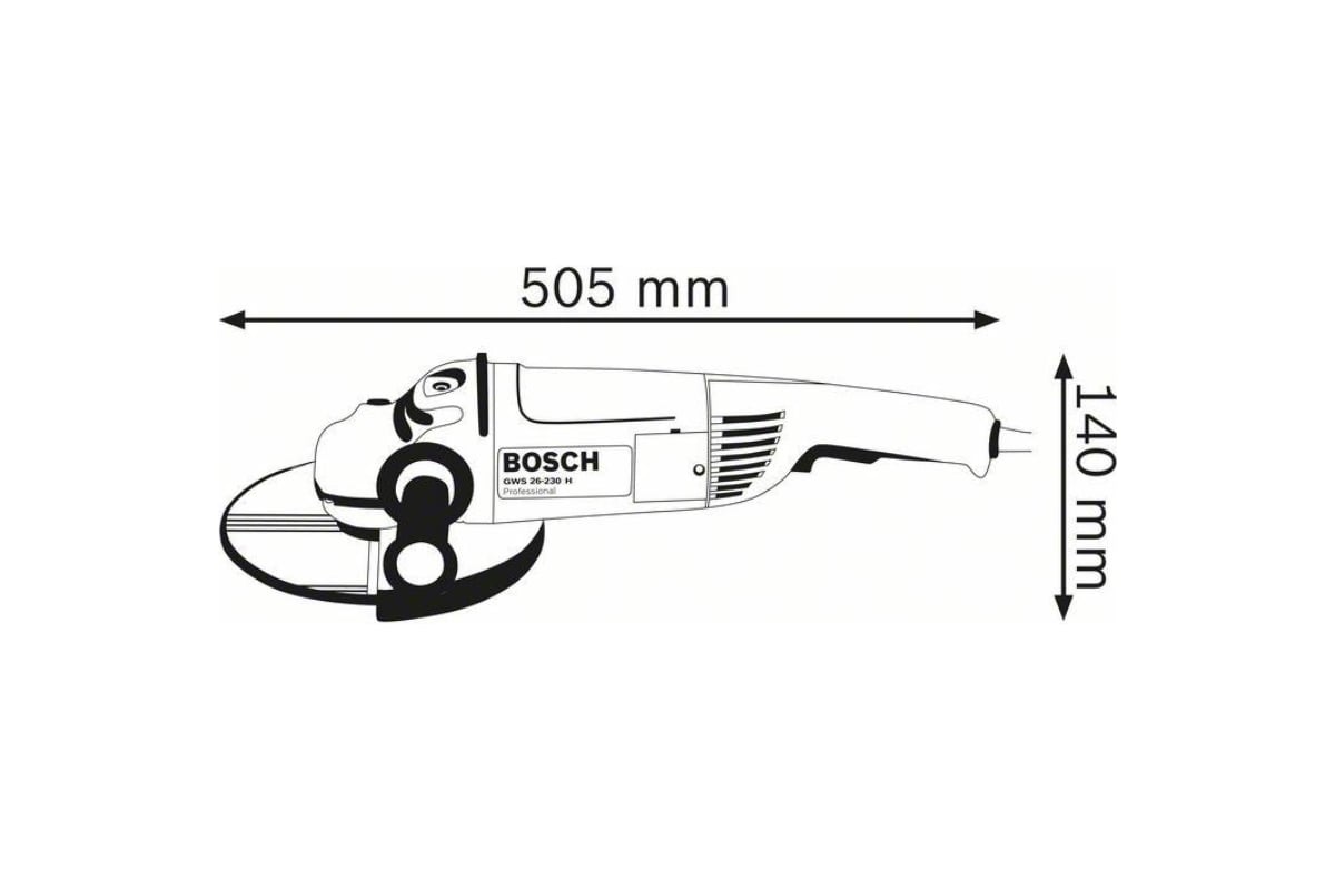 Угловая шлифмашина Bosch GWS 26-230 H 0601856100