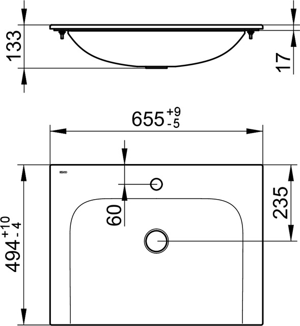 Тумба с раковиной Keuco Plan 65 см