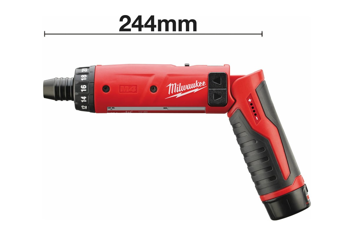 Аккумуляторная отвертка Milwaukee M4 D-202B 4933440475