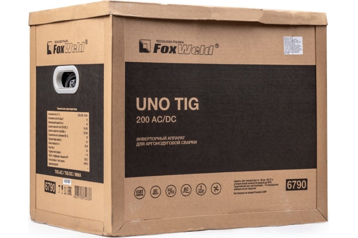 Аппарат аргонодуговой сварки Foxweld UNO TIG 200 AC/DC 6790