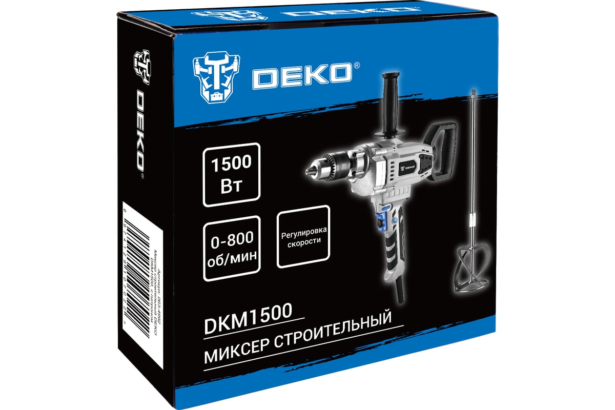 Миксер строительный Deko с патроном DKM1500 063-4992