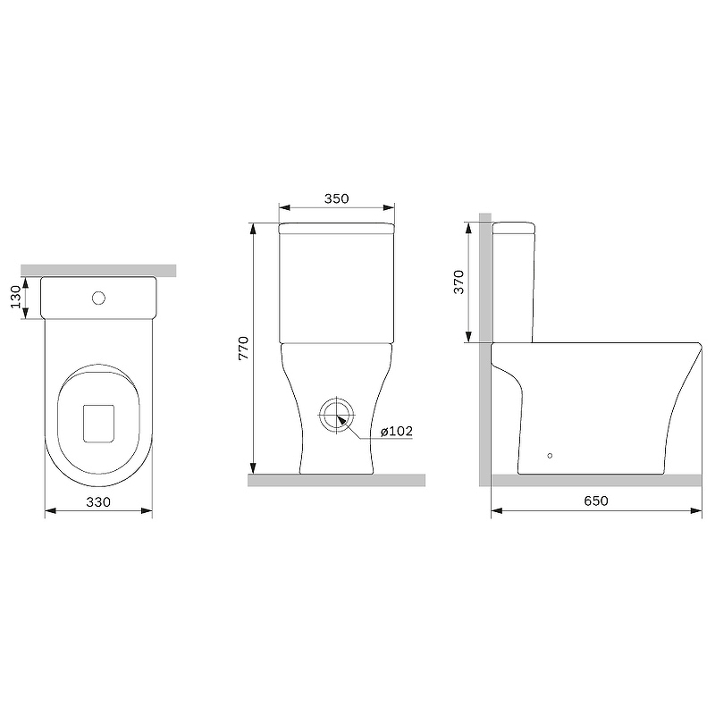 Унитаз-компакт Am.Pm Sense C748600SC безободковый, с микролифтом