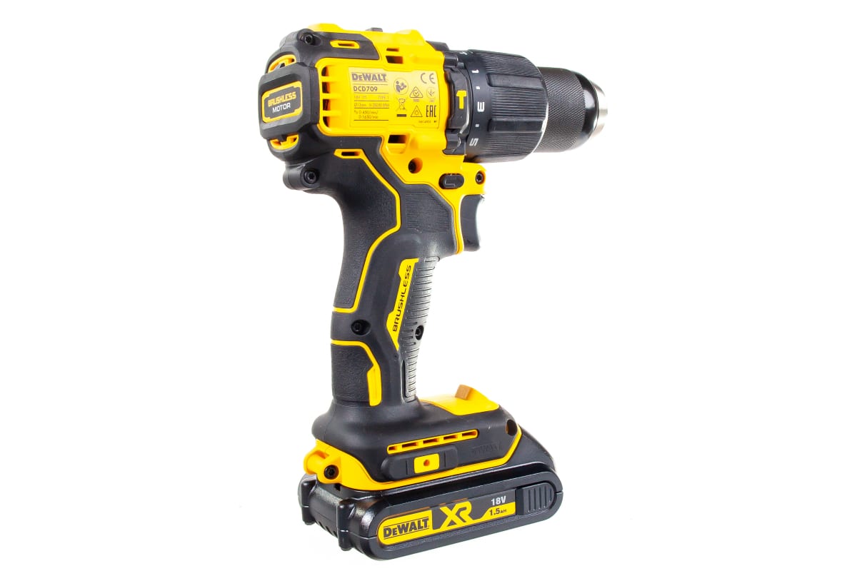 Компактная ударная дрель-шуруповерт DeWalt 18В DCD709S2T