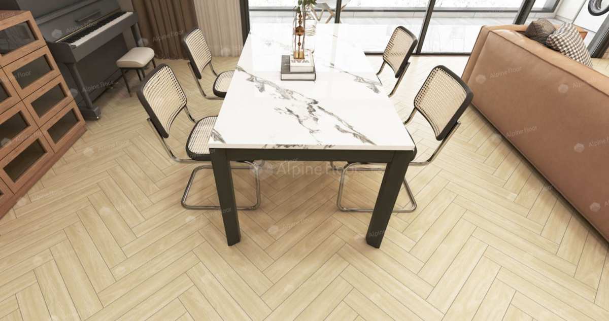 Ламинат Alpine Floor Herringbone 10 Дуб Тоскана 600x100x10 мм, LF107-05B