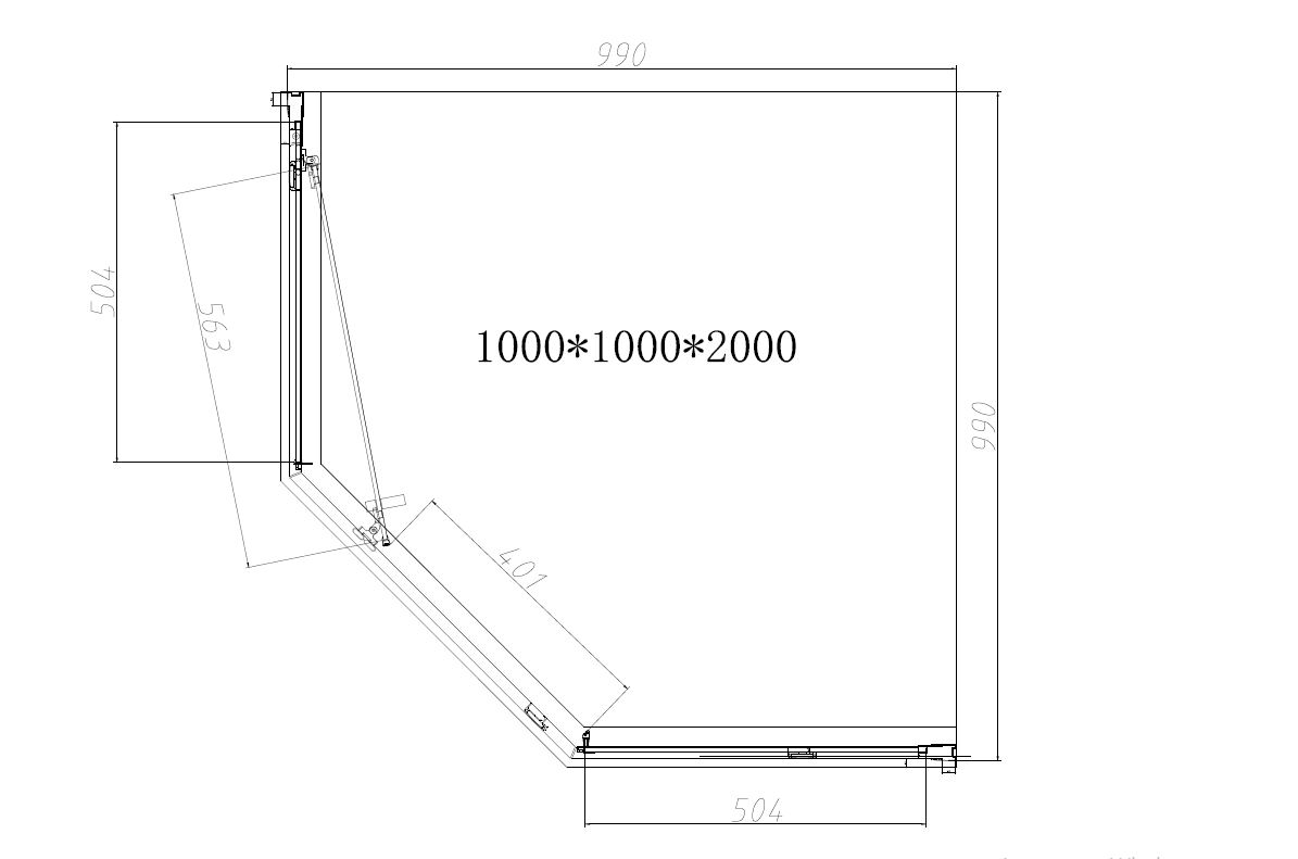 Душевой уголок Vincea Show VSP1-4SH100CL 100x100 хром, стекло прозрачное