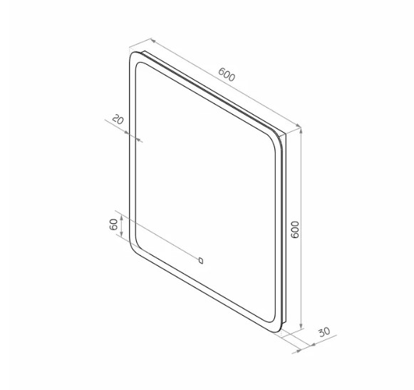 Зеркало Континент Bruno 60x60 см с подсветкой ЗЛП2164