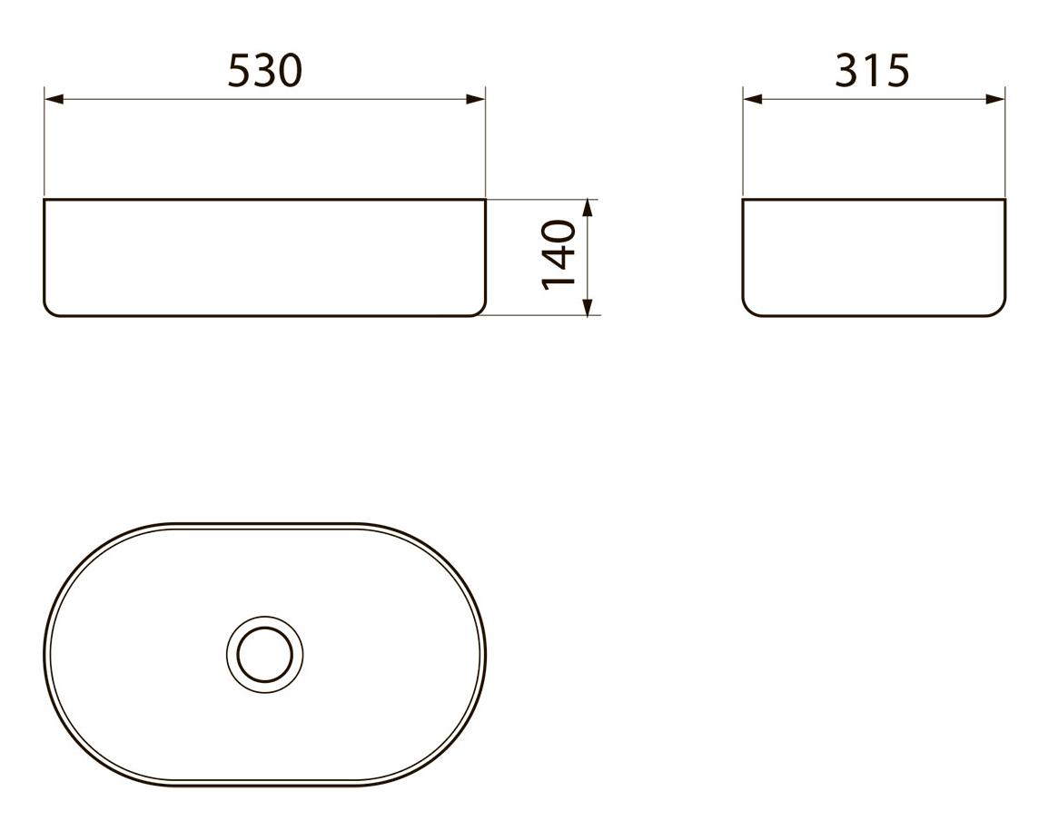 Раковина Point Виктория PN43061 53 см белый