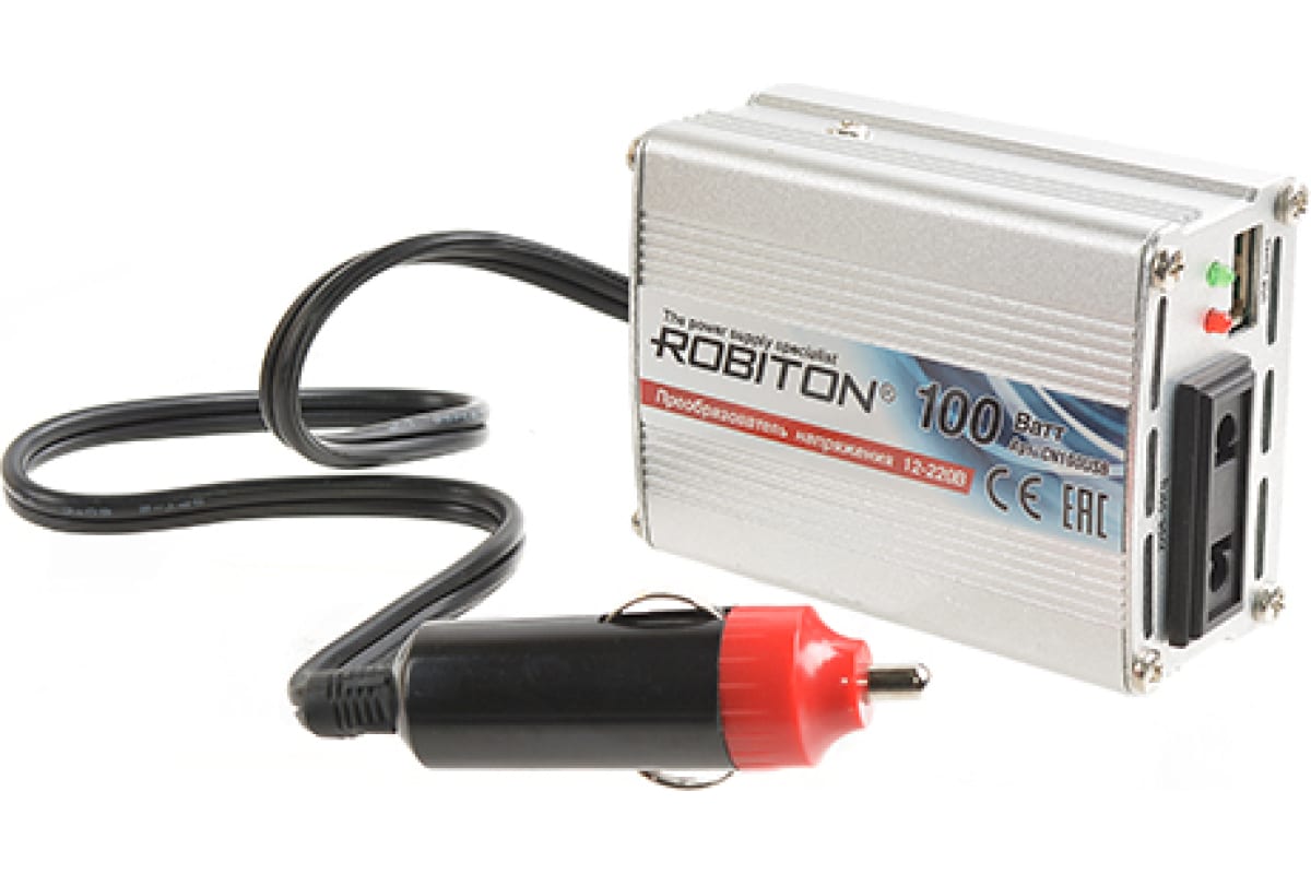 Инвертор CN100USB 100W Robiton 15833