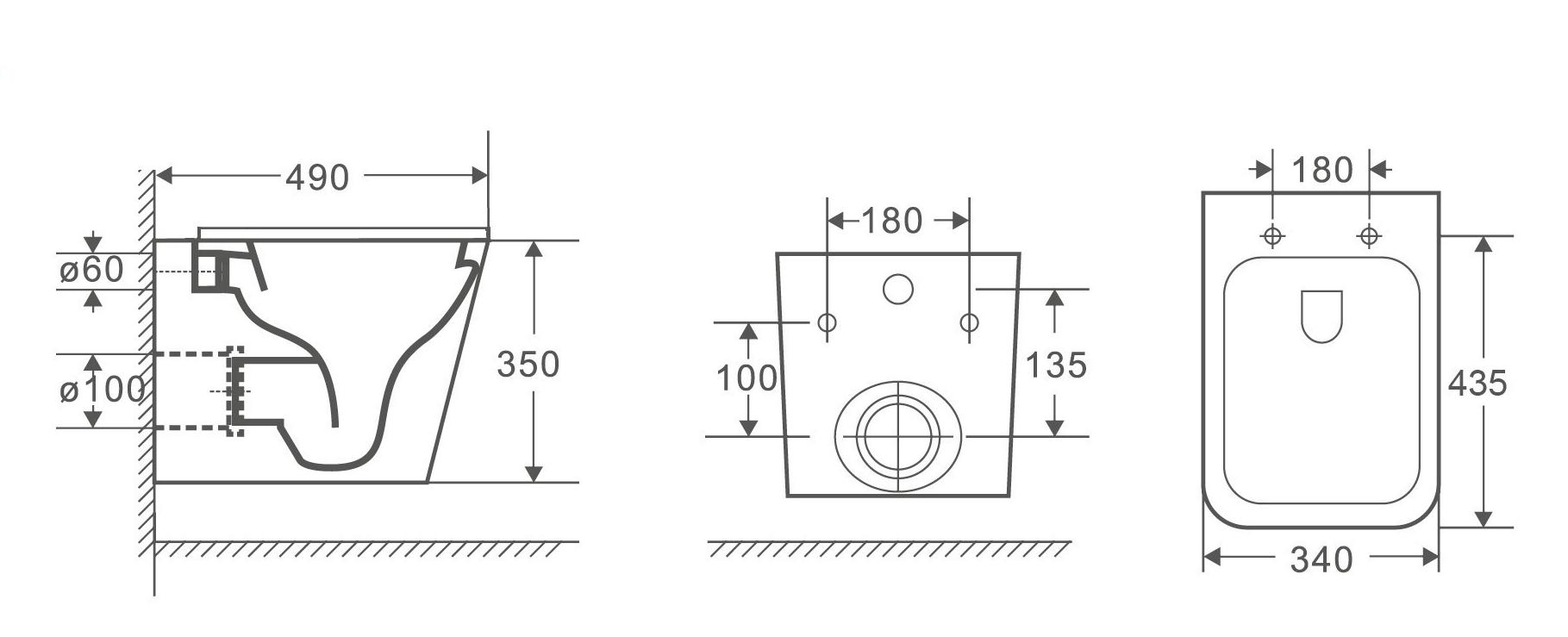 Комплект Weltwasser 10000010460 унитаз Gelbach 041 GL-WT + инсталляция + кнопка Amberg RD-BL