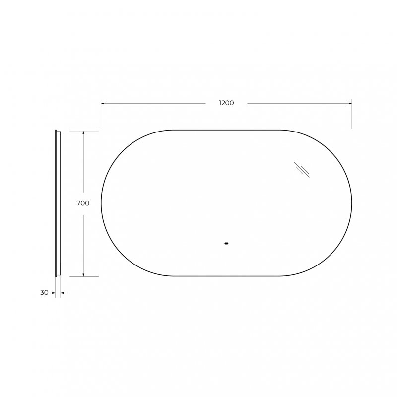 Зеркало Cezares Vague 120x70 см с подсветкой, датчиком движения CZR-SPC-VAGUE-1200-700-MOV