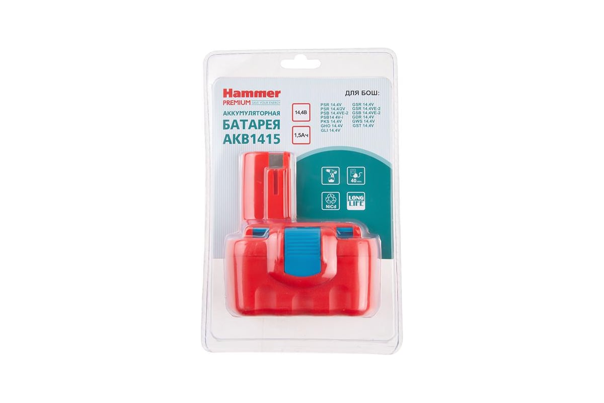 Аккумулятор PREMIUM AKB1415 (14.4 В; 1.5 Ач) для BOSCH Hammer 18552