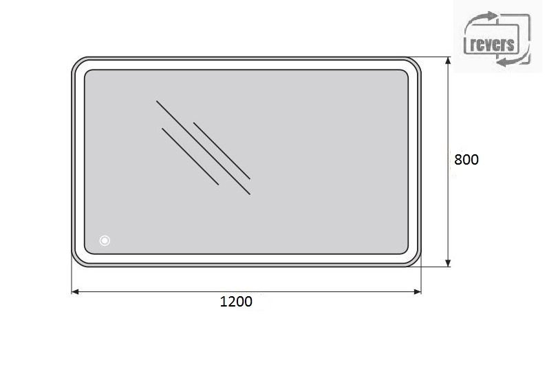 Зеркало BelBagno SPC-MAR-1200-800-LED-TCH 120x80 см сенсорный выключатель