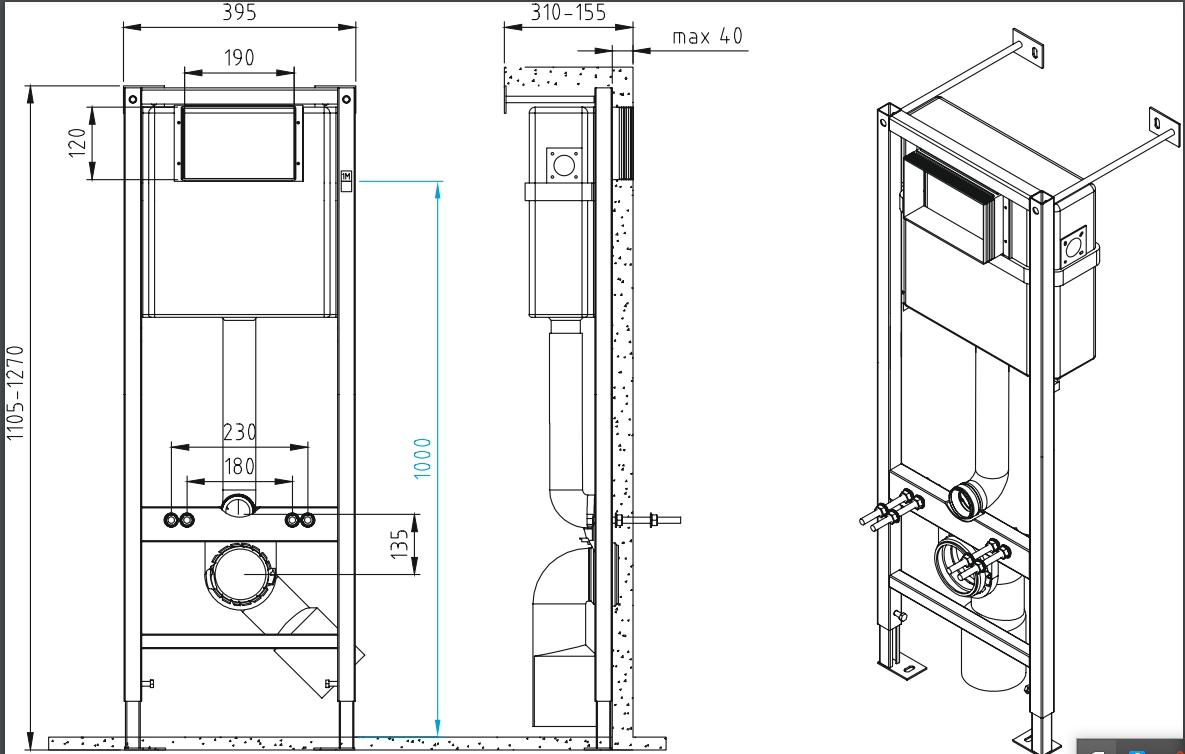 Инсталляция для унитаза Cersanit Vector IN-MZ-VECTOR