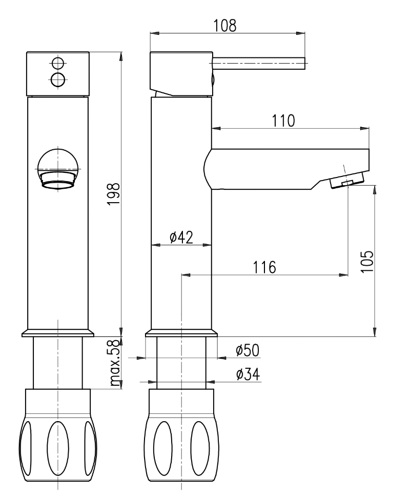 Смеситель для раковины Rav Slezak Seina SE928.5SM бронза