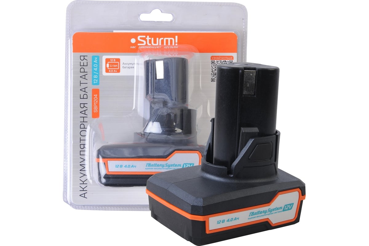 Аккумулятор Sturm 12В, 1BatterySystem12V, 4.0Ач SBP1204