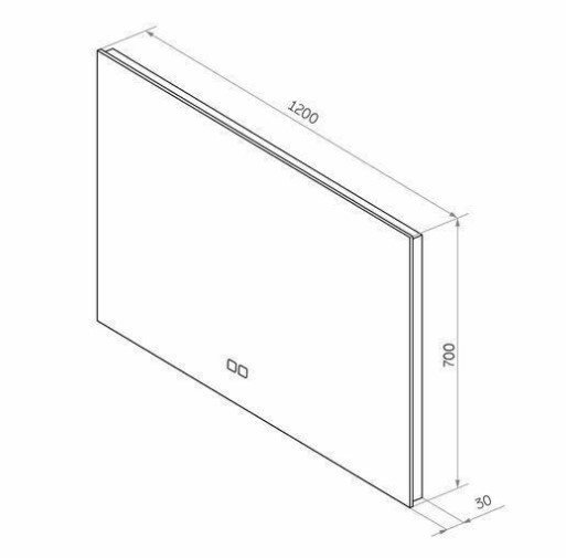 Зеркало Континент Trezhe LED 120x70 см с подсветкой, часами ЗЛП2538