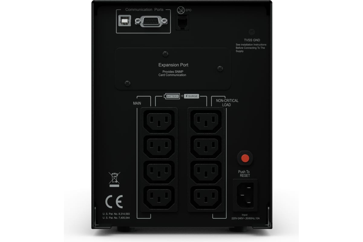 Источник бесперебойного питания Cyberpower line-interactive 1000va/900w usb/rs-232/epo/snmpslot (8 iec с13) PR1000ELCD