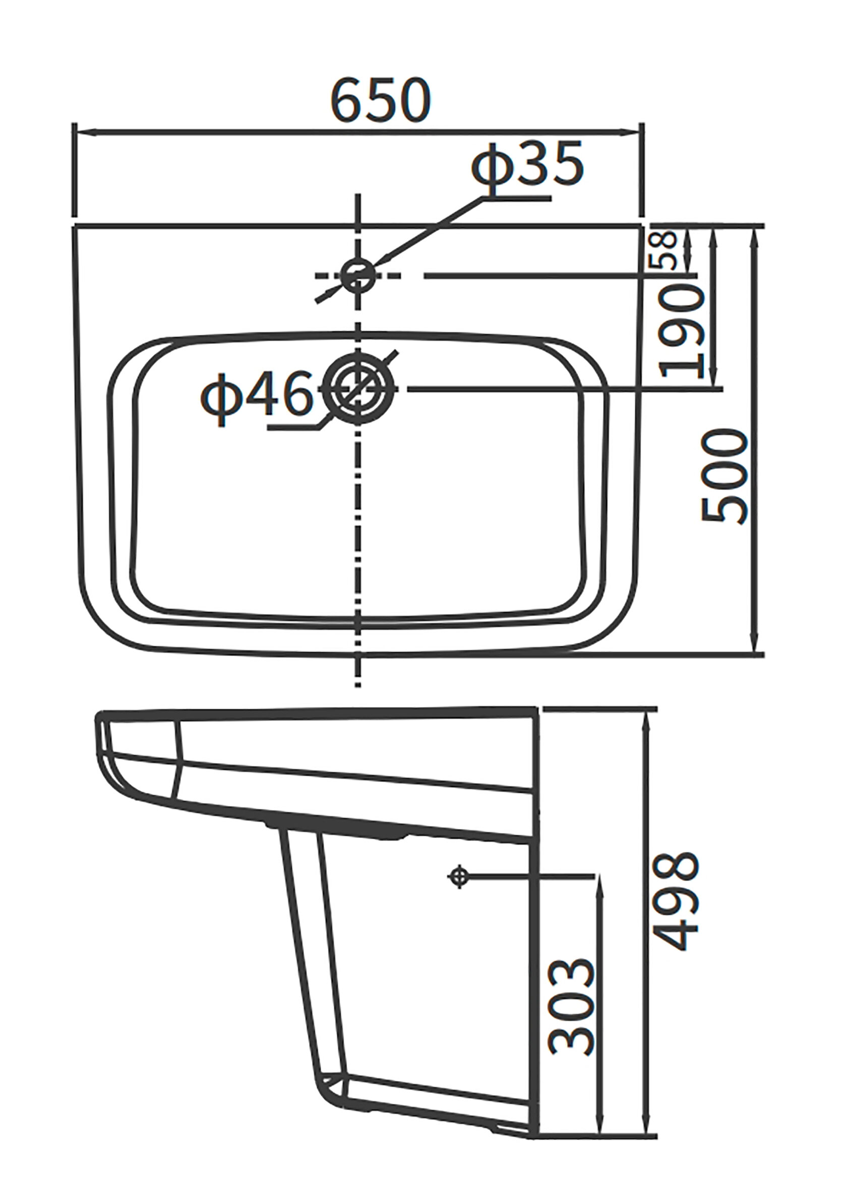 Полупьедестал для раковины Arrow AGL9605C