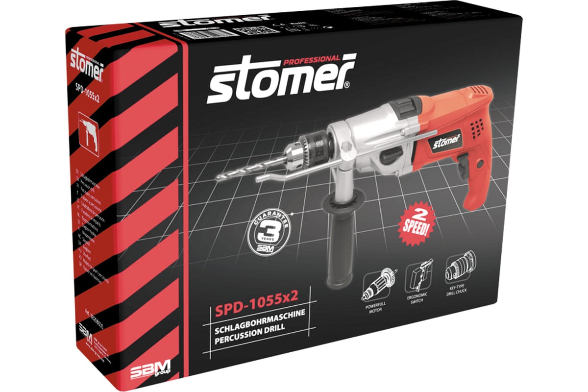 Ударная дрель Stomer SPD-1055x2 98298635