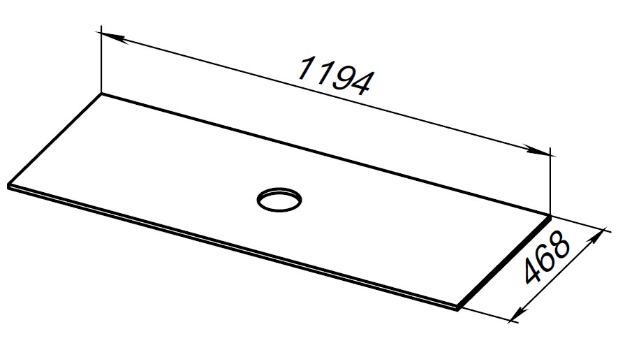 Столешница Allen Brau Fantasy 120 см grey structure, 1.11011.G-S