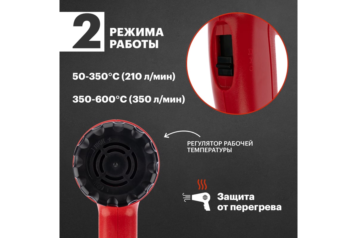 Строительный фен Rexant 12-0052