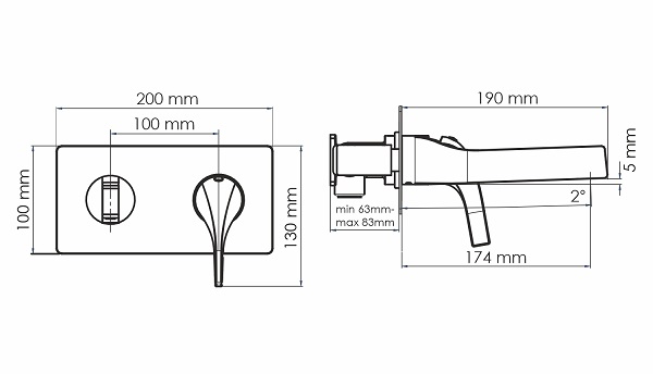 Cмеситель для раковины WasserKRAFT Sauer 7130 глянцевое золото