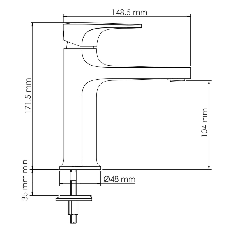 Смеситель для раковины WasserKRAFT Asphe 7703, розовое золото