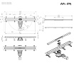 Душевой лоток Am.Pm MasterFlow W01SC-S11-060-05SB 60 см, комб.затвор, решетка Slim Line, хром матовый