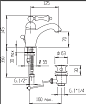 Смеситель для раковины Cezares MARGOT-LSM1-01-M с донным клапаном, хром