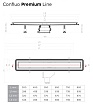 Душевой лоток Pestan Confluo Premium Line 850 белое стекло/сталь 13000285