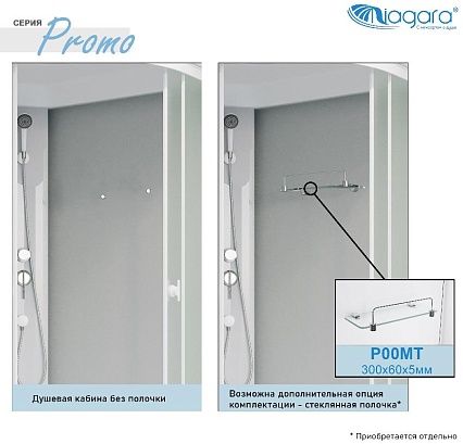 Душевая кабина Niagara Promo P90/40/MT 90x90 стекло матовое, без г/м