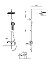 Душевая стойка Vincea Arco VSFS-4AR1BG брашированное золото