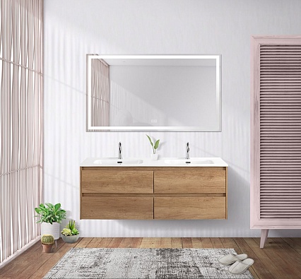 Тумба с раковиной BelBagno Kraft 140 см, 4 ящика Rovere Nebrasca Nature