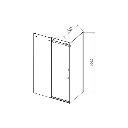 Душевой уголок Vincea Como-N VSR-4CN8014CLB 140x80 черный, прозрачное