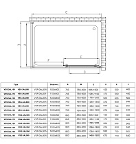 Душевой уголок Vincea Alpha VSR-3AL8013CLG 130x80 брашированное золото, прозрачное