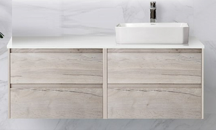 Тумба со столешницей BelBagno Kraft 120 см Rovere Galifax Bianco