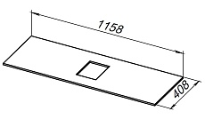 Столешница Allen Brau Priority 120 см graphite structure, 1.31012.GR-S