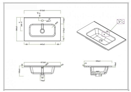 Мебель для ванной BelBagno Kraft 39-600 60 см Bianco Opaco