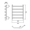 Полотенцесушитель водяной Domoterm Лаура П5 500x700, хром