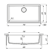 Кухонная мойка Florentina Вега 70 см, черный FG