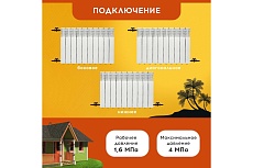 Радиатор Tropic 500x80, алюминиевый, 10 секций 7601.045