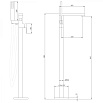 Напольный смеситель Abber Daheim AF8215G с душем, матовое золото