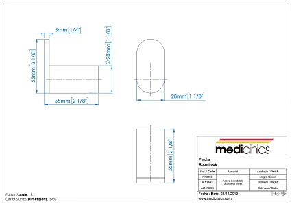 Крючок Mediclinics Aura AI1318C хром