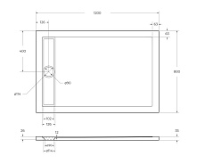 Поддон для душа BelBagno Due TRAY-BB-DUE-AH-120/80-4-W0 120x80 белый