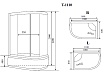 Душевая кабина Timo Standart T-1110R 110x85, без г/м, тонированные стекла, хром