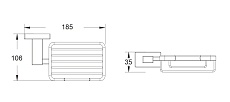 Мыльница Belz B90202-1 хром