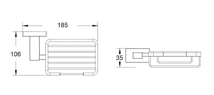 Мыльница Belz B90202-1 хром