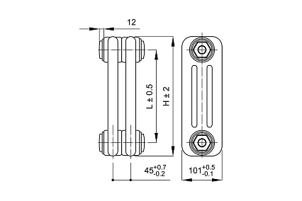 Радиатор Irsap TESI 30365 28 CL.01 белый T30 RR303652801A430N01