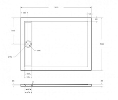 Поддон для душа BelBagno Due TRAY-BB-DUE-AH-120/90-4-W0 120x90 белый